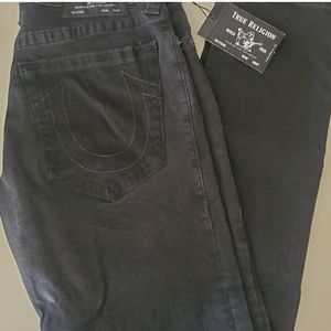 True Religion Geno Relaxed Slim, black jeans size 34